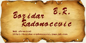 Božidar Radonoćević vizit kartica